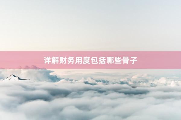 详解财务用度包括哪些骨子